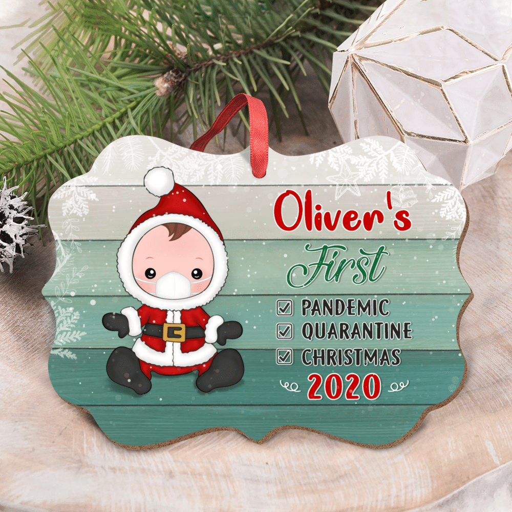 Xmas Ornament - Baby's First Pandemic - Quarantine - Christmas (Ver 2) - Personalized Ornament_2