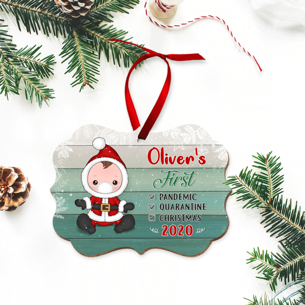 Personalized Ornament - Xmas Ornament - Baby's First Pandemic - Quarantine - Christmas (Ver 2)_5