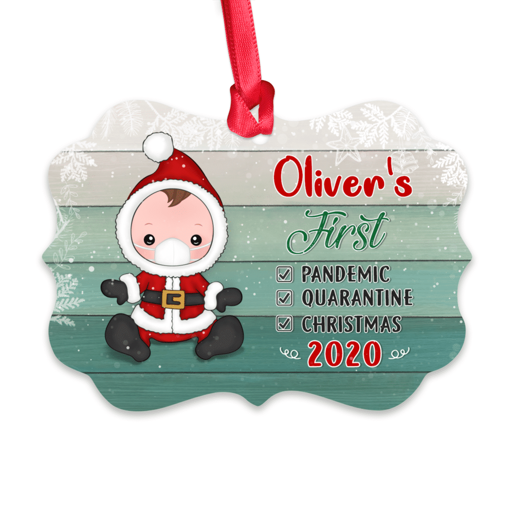 Personalized Ornament - Xmas Ornament - Baby's First Pandemic - Quarantine - Christmas (Ver 2)_1