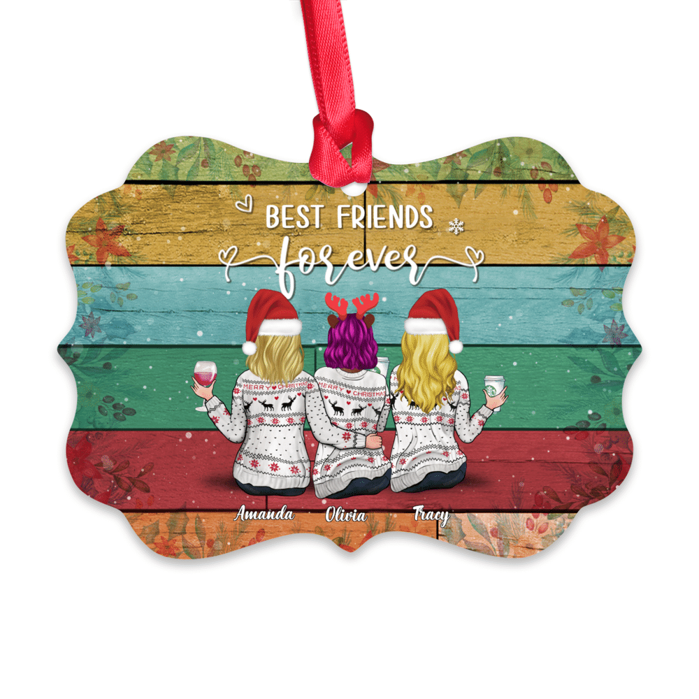 Personalized Ornament - Xmas Girls Ornament - Best friends forever_1