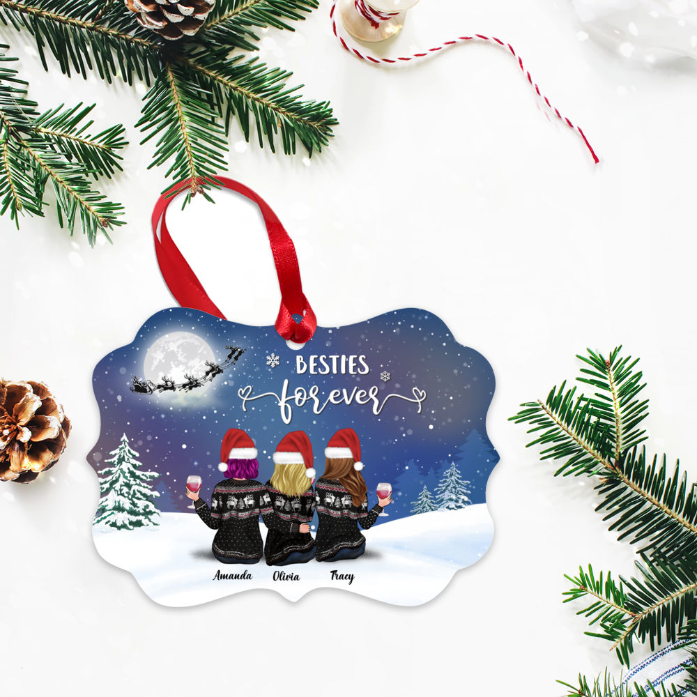 Xmas Moon Ornament - Besties forever - Personalized Ornament_2