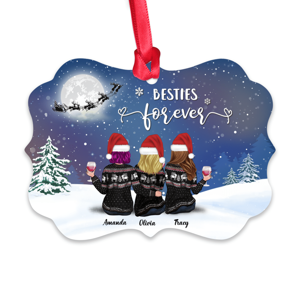 Personalized Ornament - Xmas Moon Ornament - Besties Forever_1