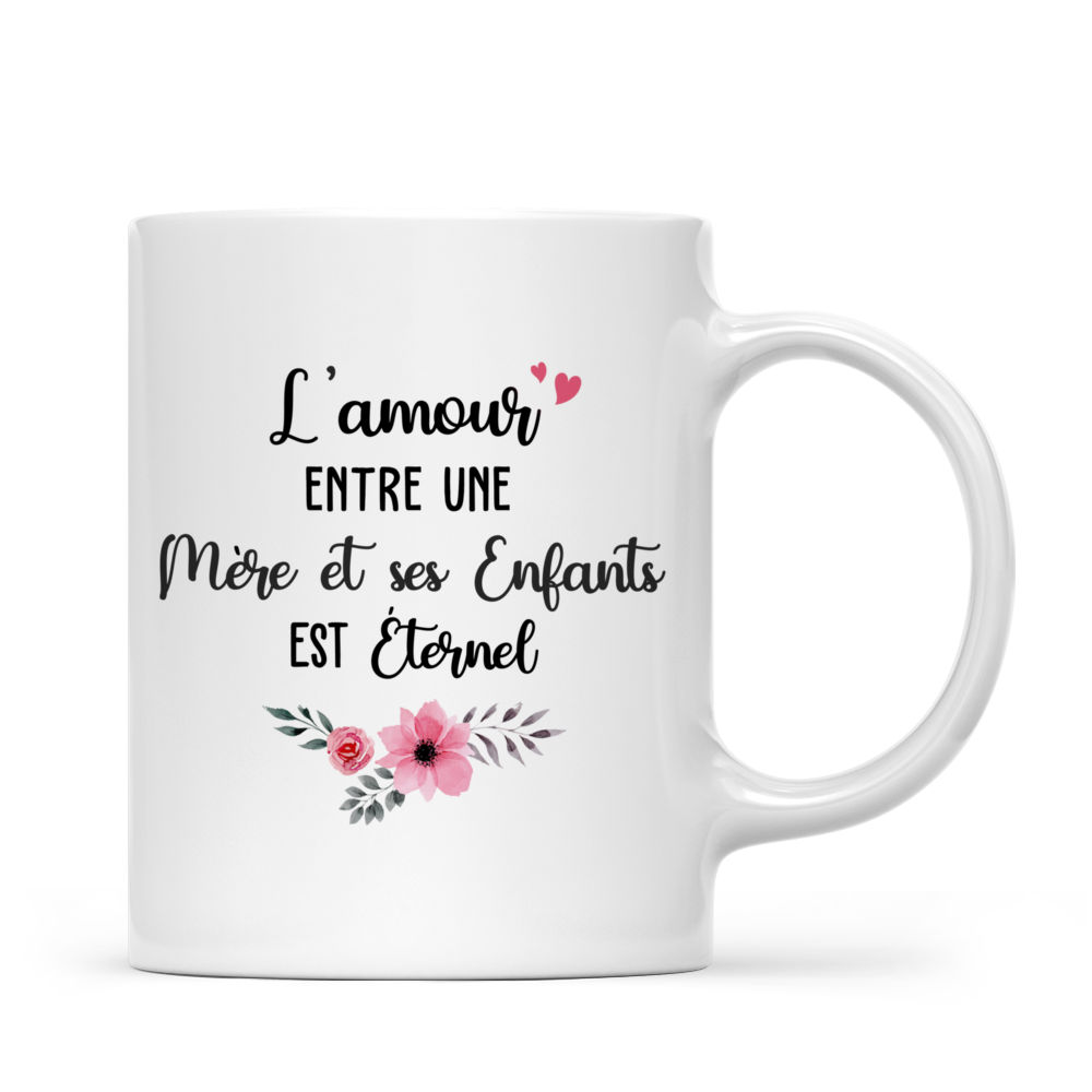 Personalized Mug - Mère et ses Enfants - L'amour entre une mère et ses enfants est éternel (N)_2