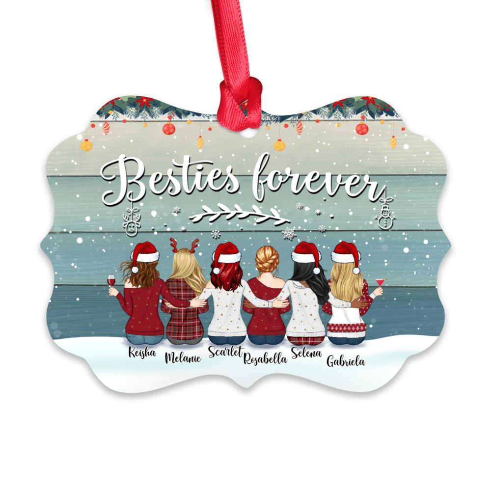 Personalized Christmas Ornament - Besties Forever (Snow)_1