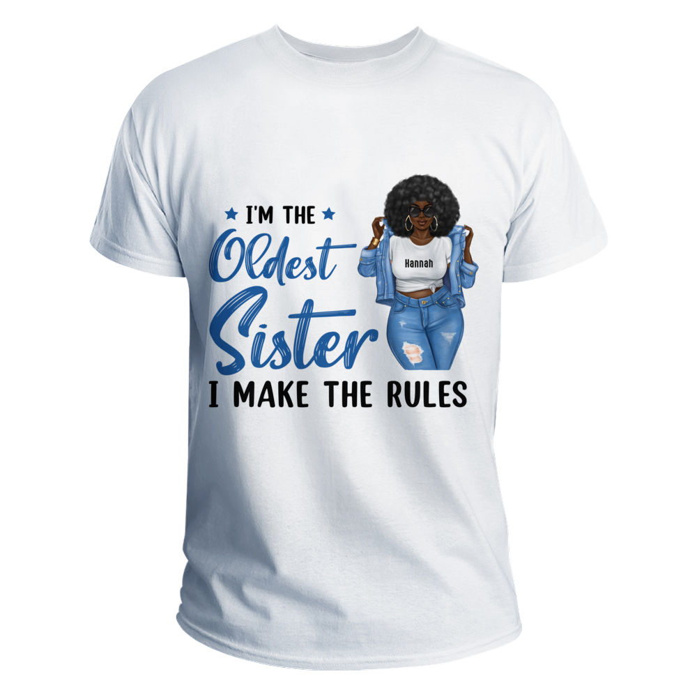 Personalized Shirt - Sisters - Sistas Are The Rules (Oldest/Middle/Youngest)_4