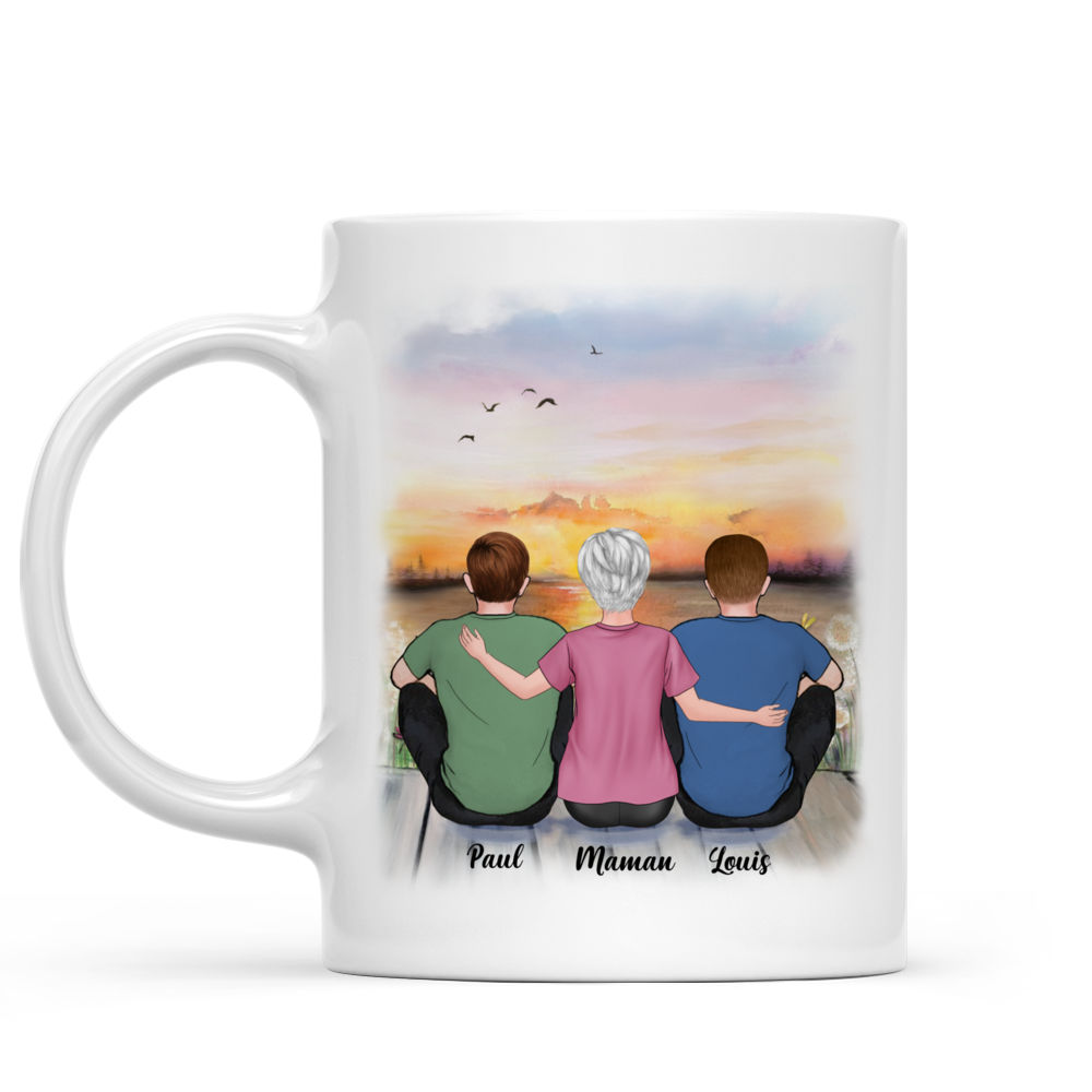 Personalized Mug - Mère & Fils - L'amour entre une mère et ses fils est éternel (S-N) - French_1