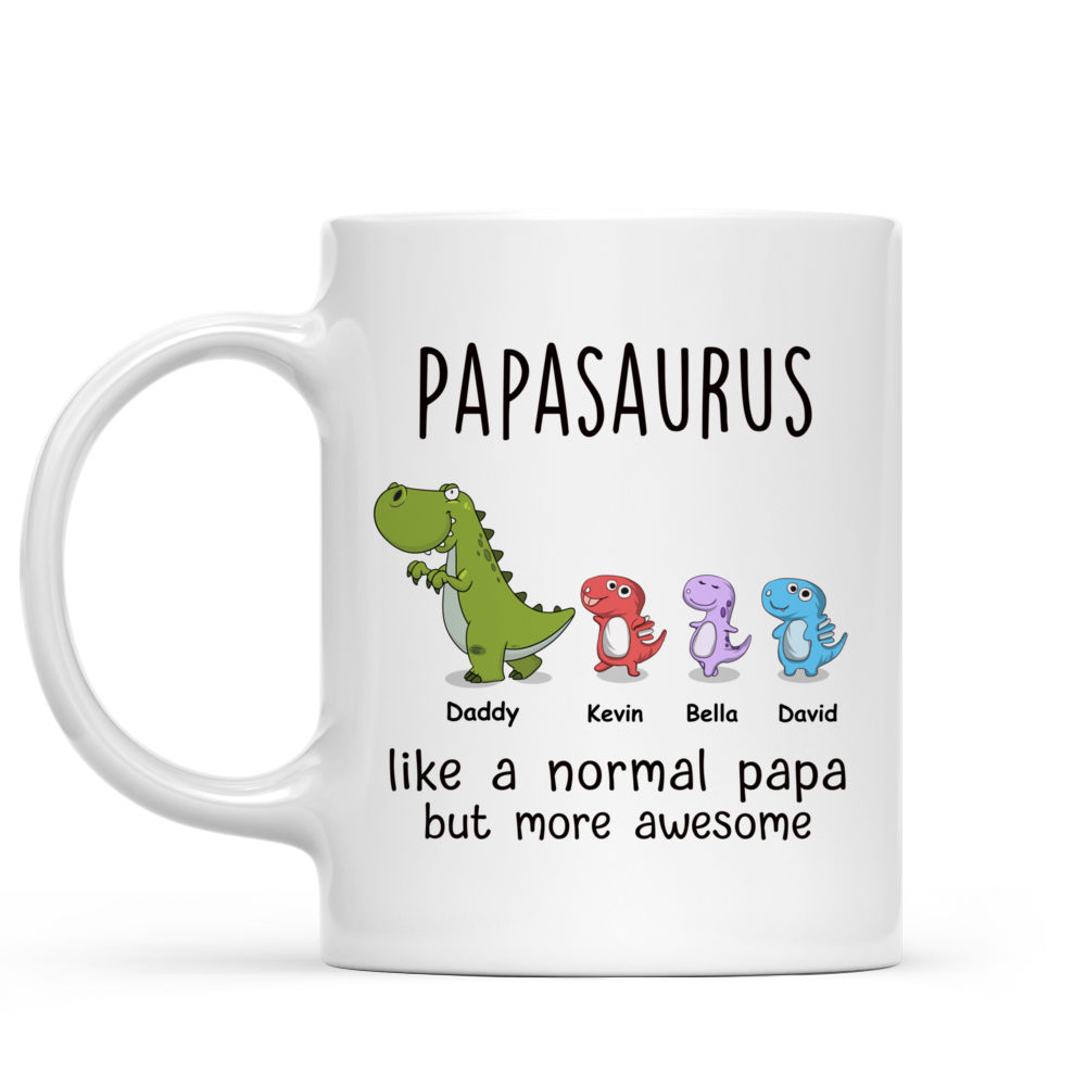 Fathers Day Mug - Papasaurus | Personalized Mugs | Gossby_1