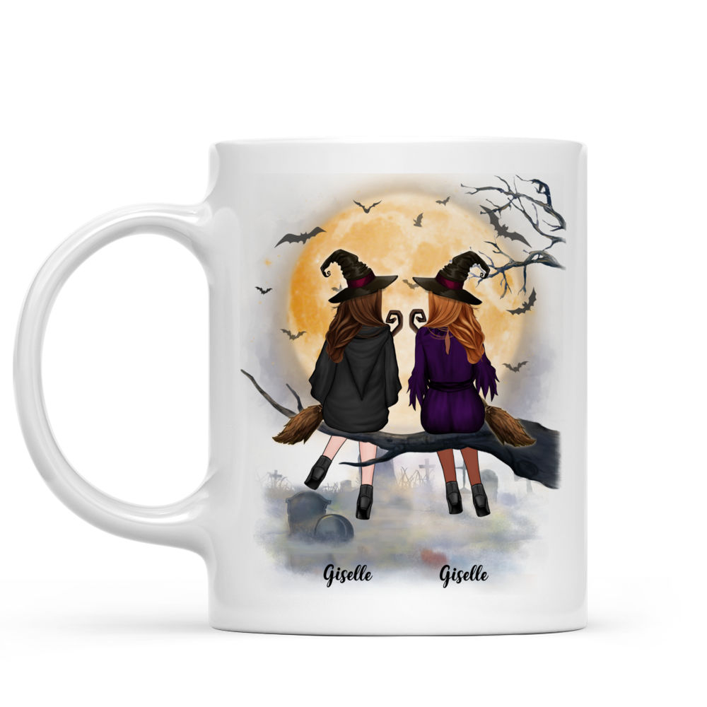 Personalized Mug - Halloween Witches Mug - We'll be friends until we're old and gone, then we'll be new ghost friends_1