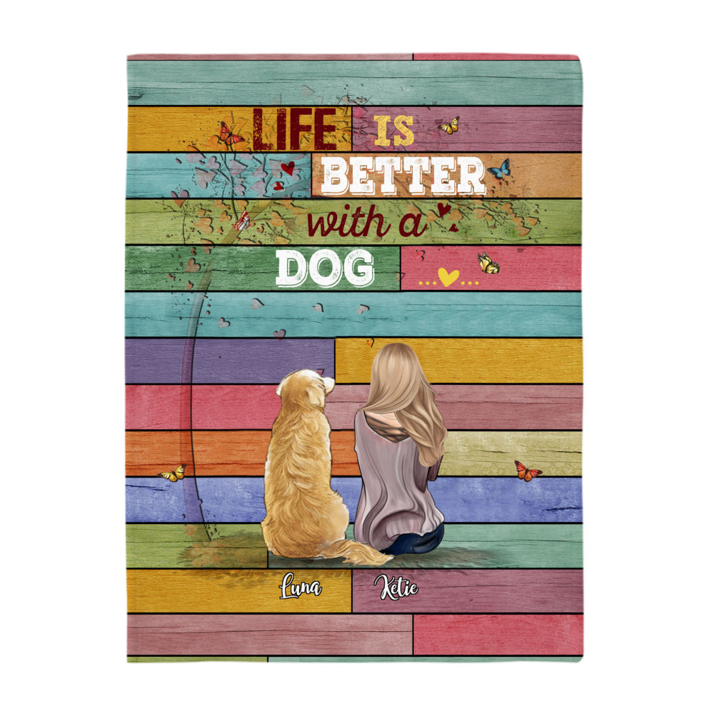 Personalized Blanket - Life Is Better With A Dog Custom Blanket | Gossby_3