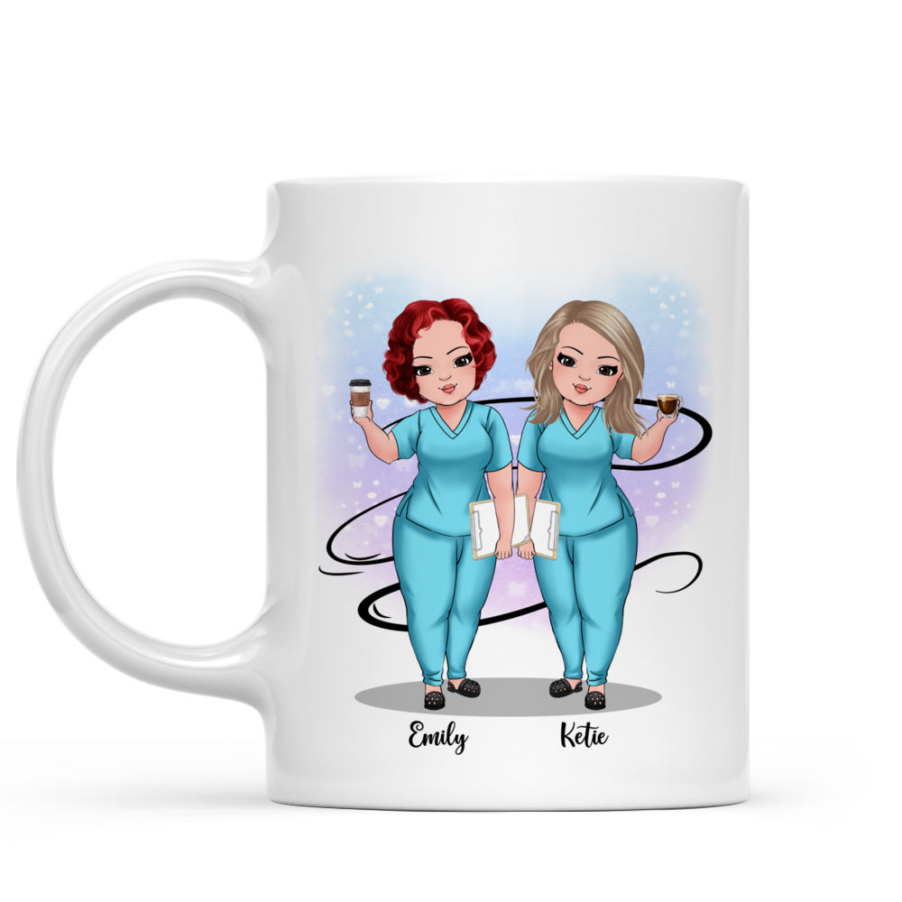 Personalized Mug - Nurse - Chance made us colleagues, but the fun and laughter we share made us friends - New_1