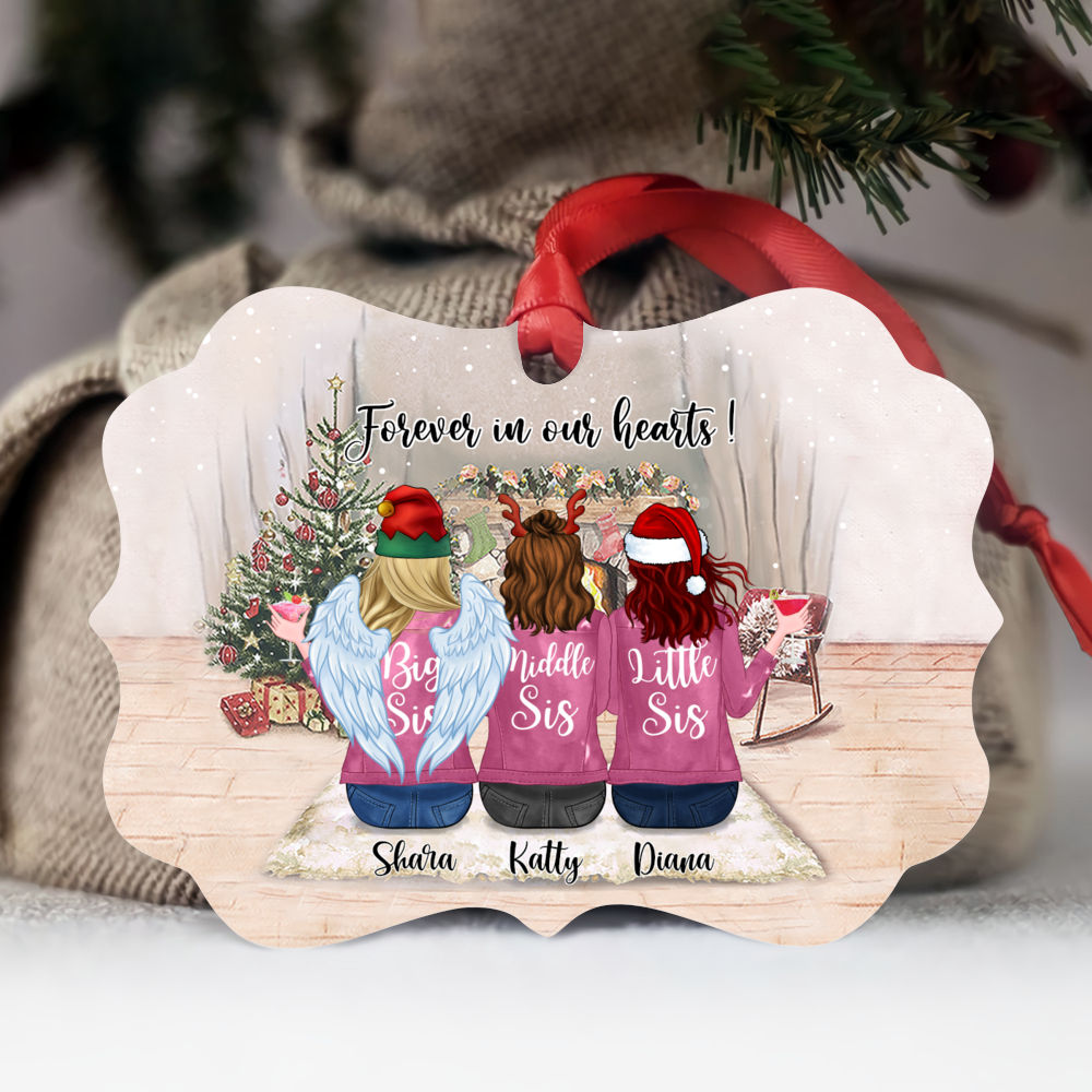 Up to 6 Sisters - Forever in our hearts (5777) - Custom Ornament