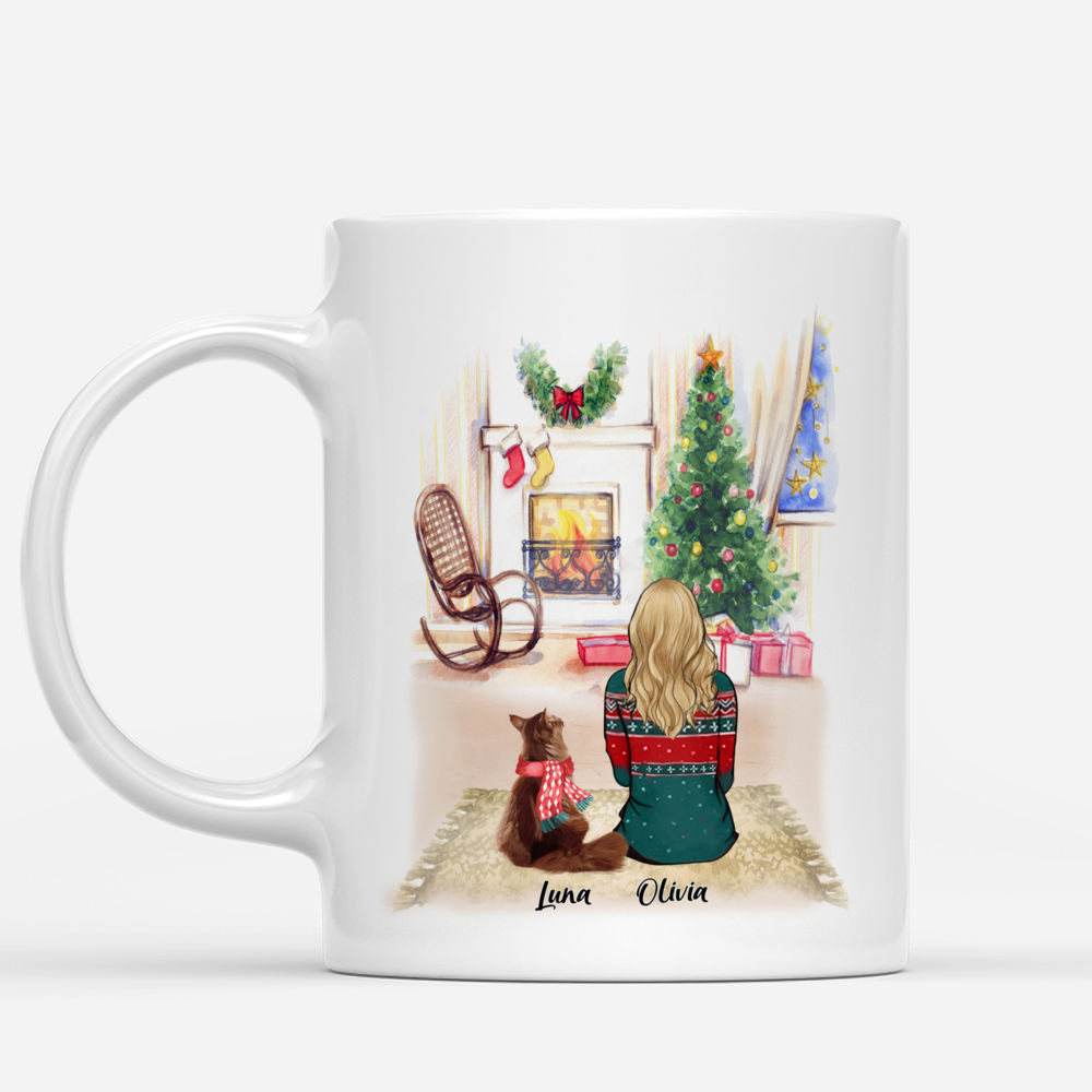 Personalized Christmas Mug - Life is Better with Cats_1