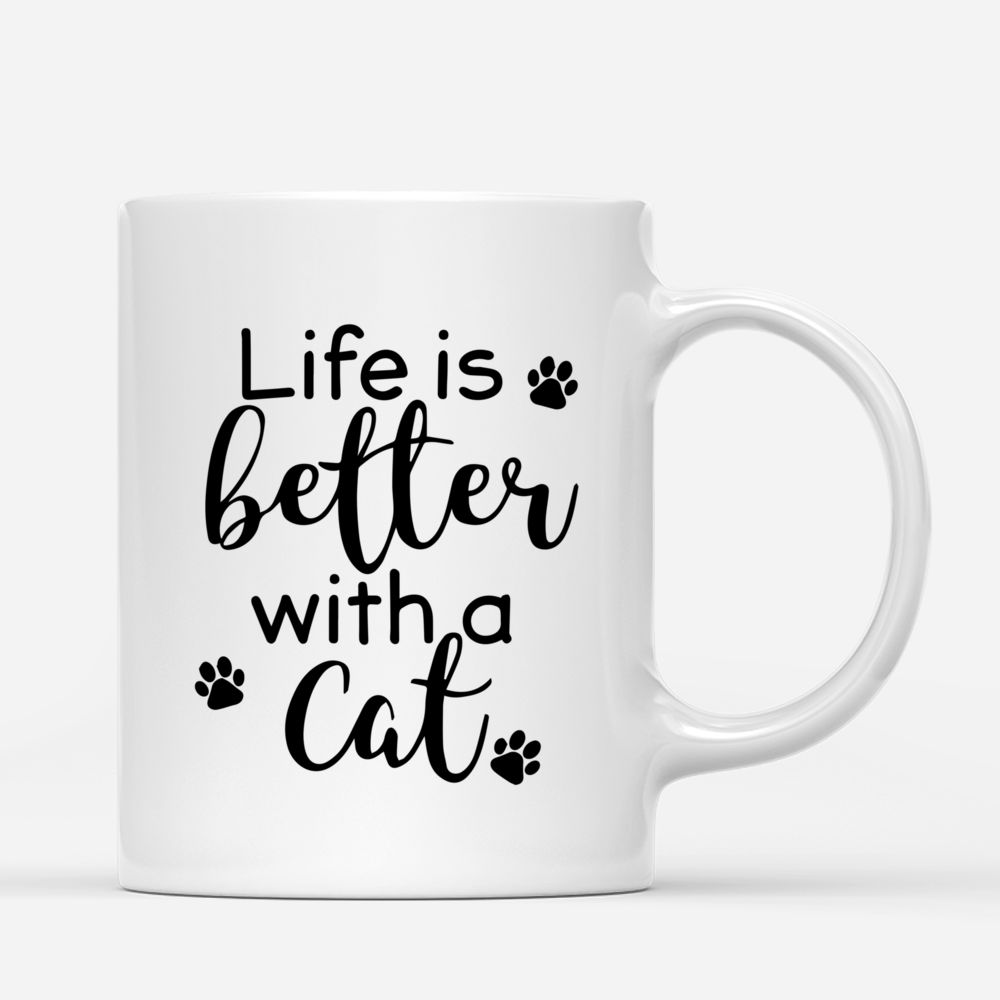 Personalized Christmas Mug - Life is Better with Cats_2
