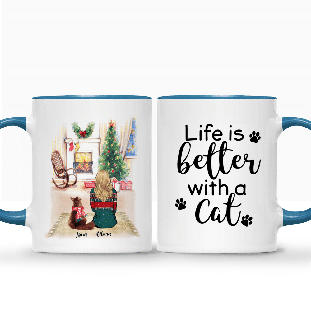 Personalized Mug - Life Is Better With A Cat Custom Cup