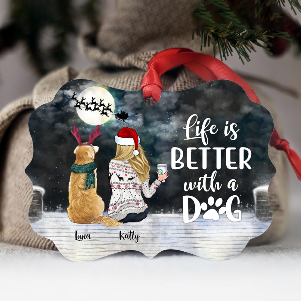 Girl and Dogs Life is better with a dog 5946