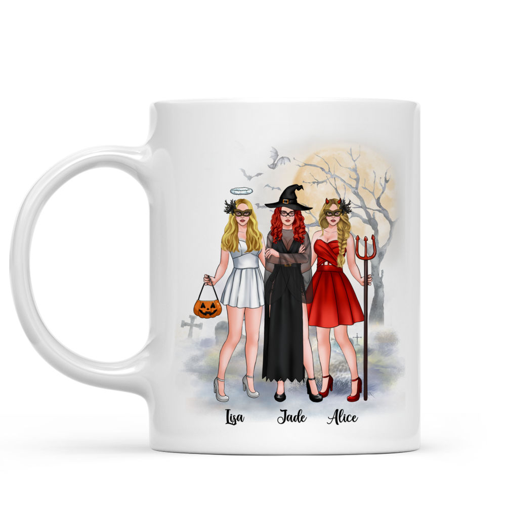 Personalized Mug - Halloween - Halloween Is Better With Sisters (5932)_2