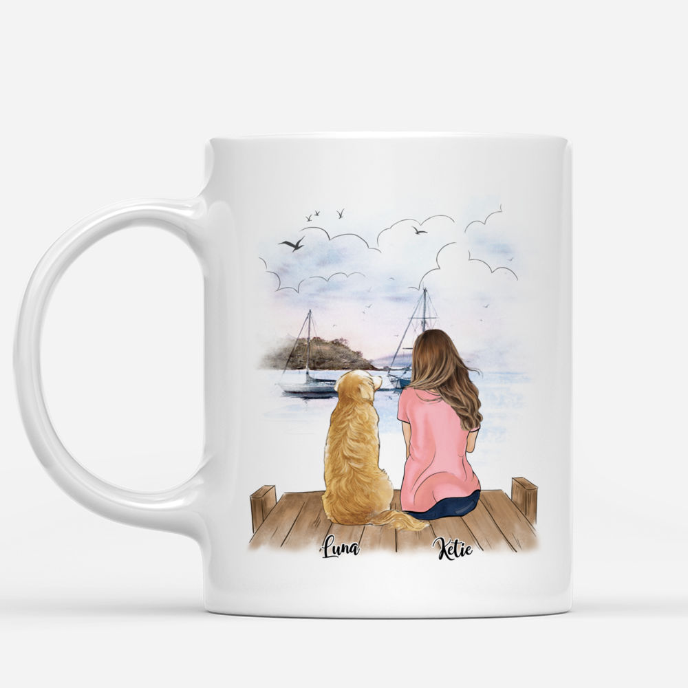 Custom Coffee Dog Mugs - Girl and Dogs - World's Best Dog Mom_1