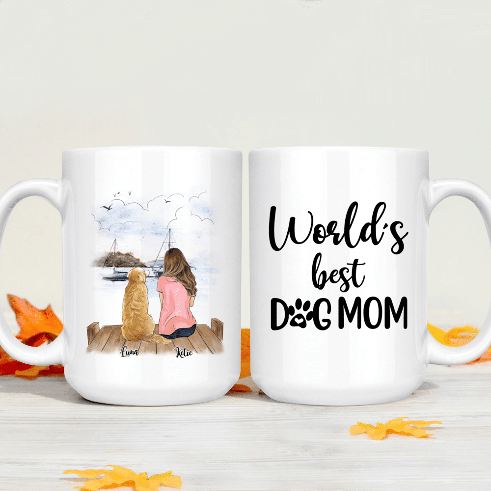 Living My Best Dog Mama Life Dog Coffee Mug, HN590 — GeckoCustom