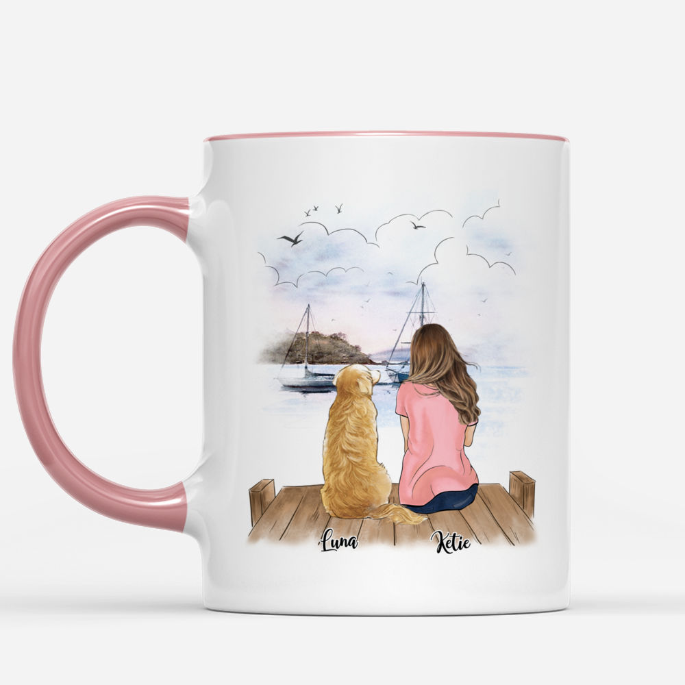 Custom Coffee Dog Mugs - Girl and Dogs - World's Best Dog Mom_1