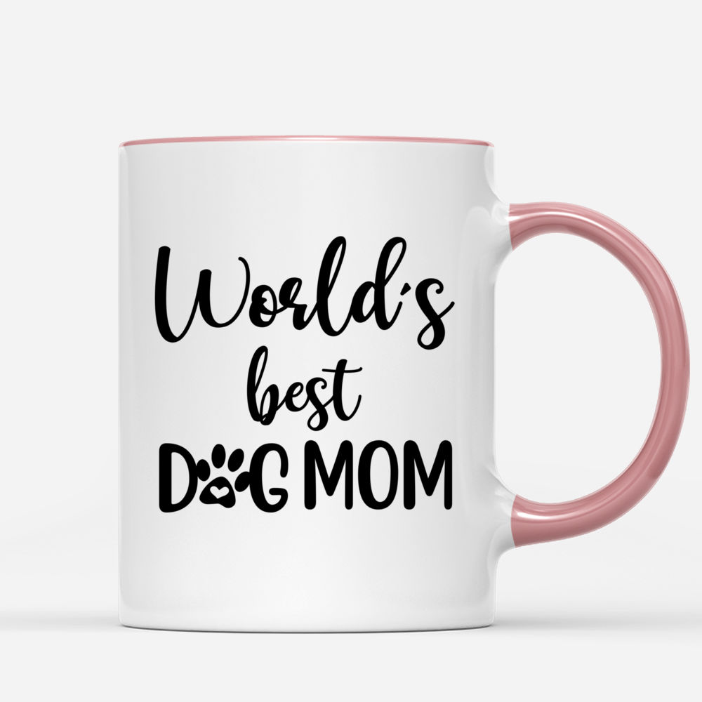 Custom Coffee Dog Mugs - Girl and Dogs - World's Best Dog Mom_2