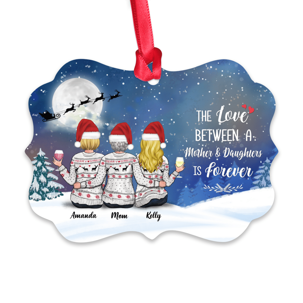 Personalized Ornament - Christmas Ornament - The Love Between A Mother And Daughters Is Forever_1