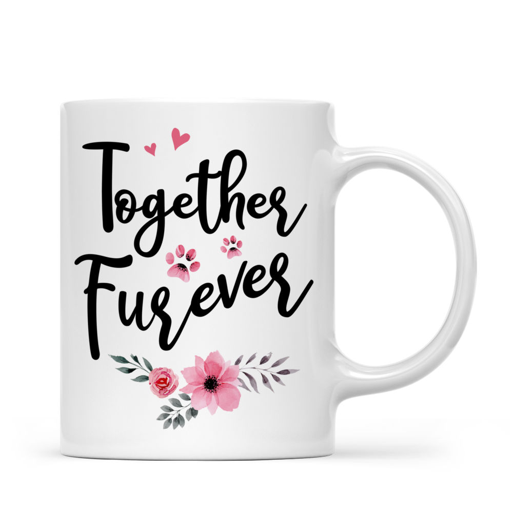 Personalized Mug - Girl and Dogs - Together Furever (575)_2