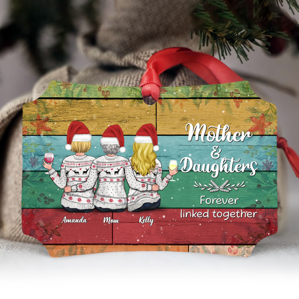 Personalized Christmas Ornament - Mother & Daughters Forever