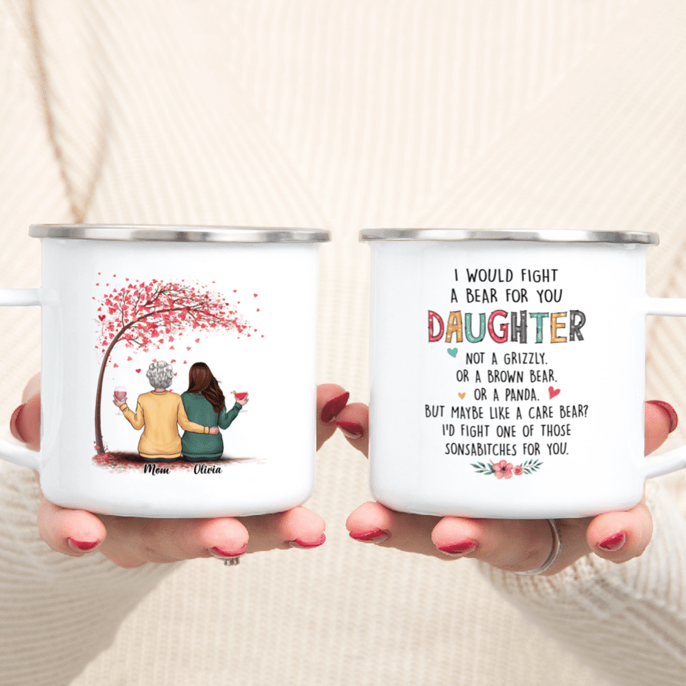 Personalized Mug - Love Tree - I Would Fight A Bear For You Sister (v)