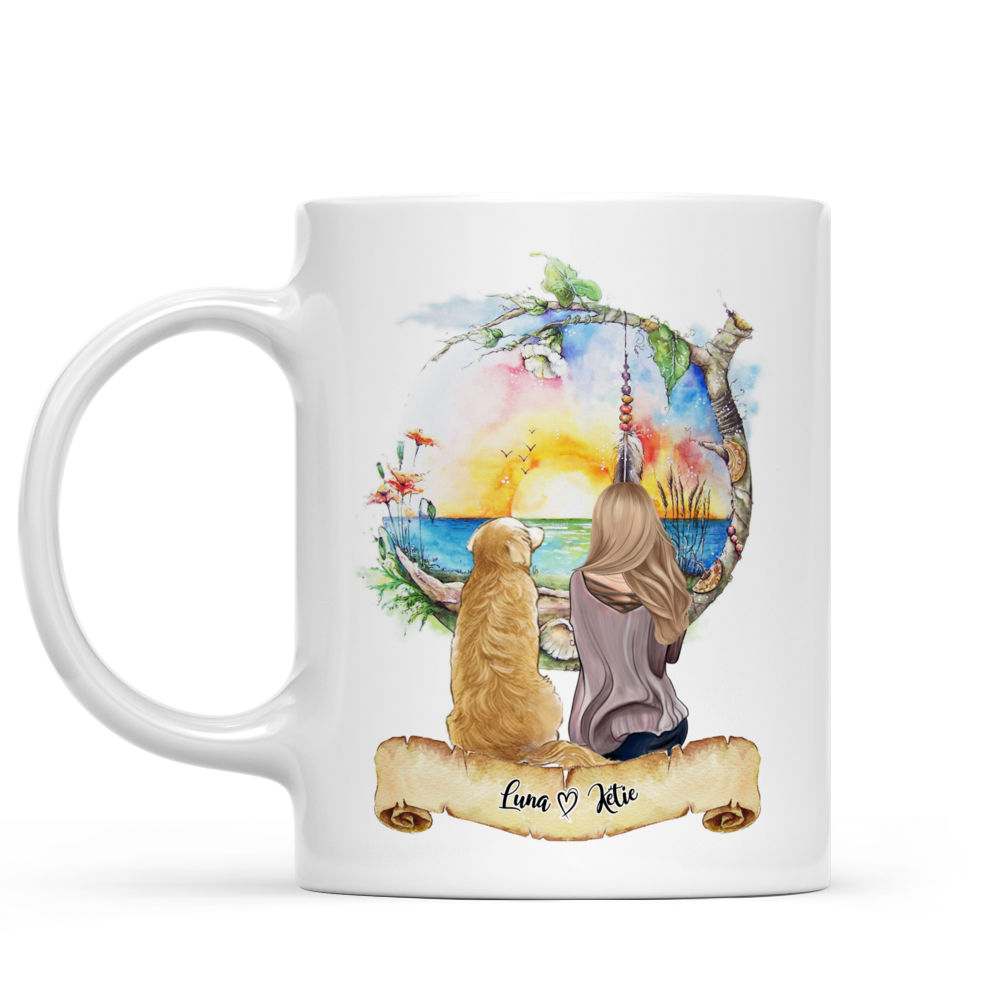 Personalized Mug - Girl and Dogs - Life Is Better With A Dog (6717)_1