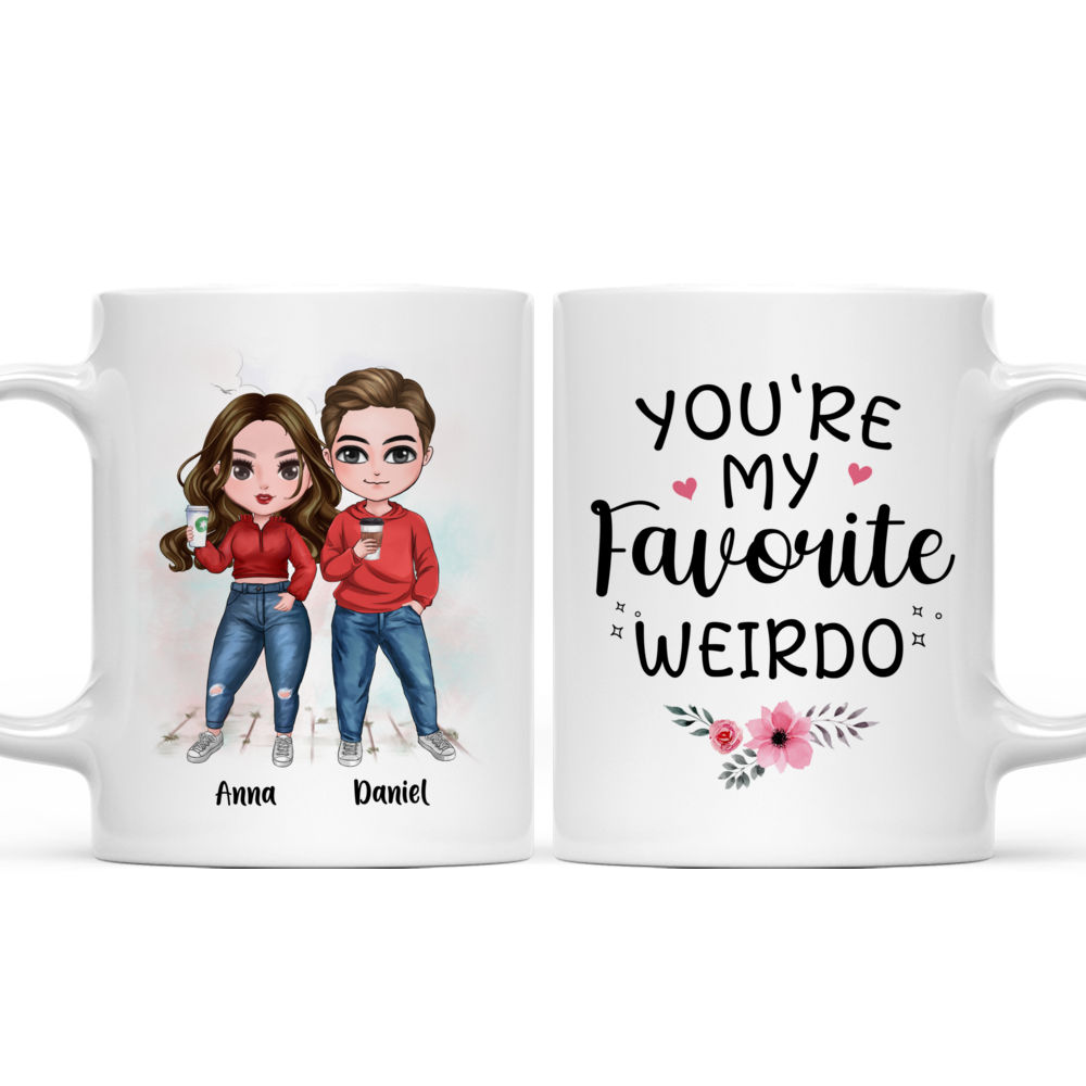 Personalized Mug - Couple Mug - You Are My Favorite Weirdo (6470) - Valentine's Gifts, Couple Gifts, Gifts For Her, Him_4