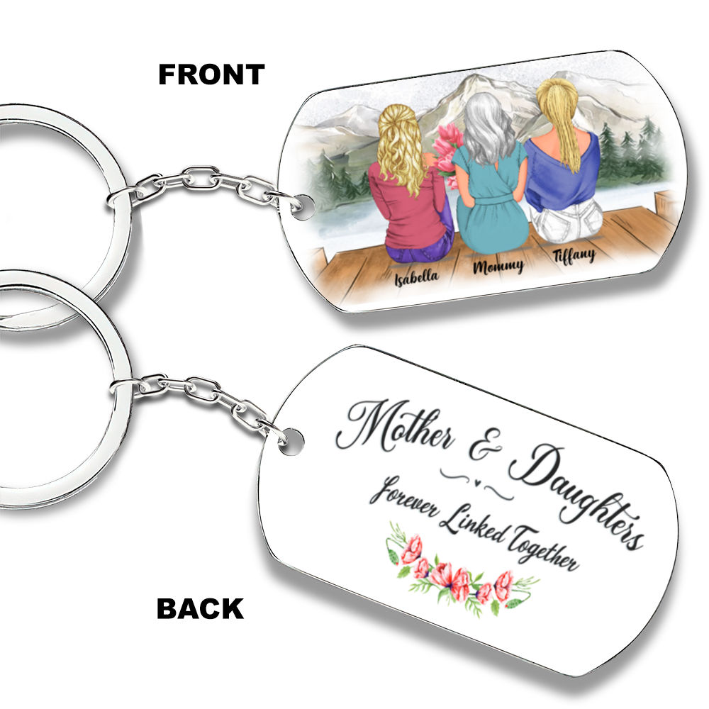 Mother And Daughters Forever Linked Together - Personalized