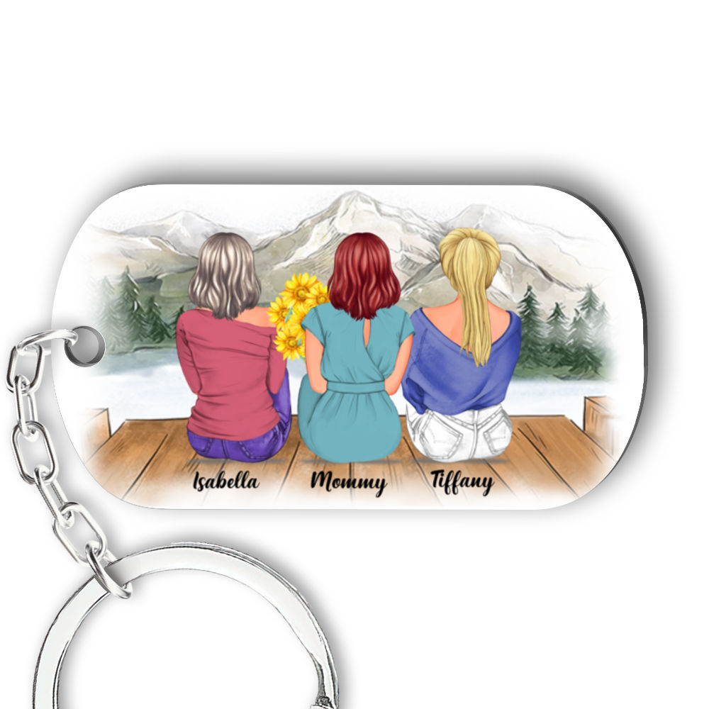 CharlotteBirchCo Mother's Day Key Chain | Gift for Mom | Personalized Gift for Her | Key Ring | Custom Grandma Gift | Nana | Mimi | Mama | Boy Mom | Girl Mom