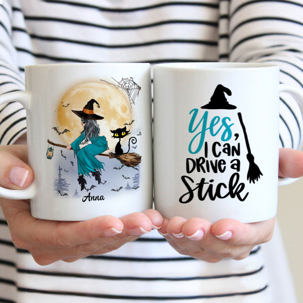 Personalized Mug - Witch Mug - Yes I can drive a Stick