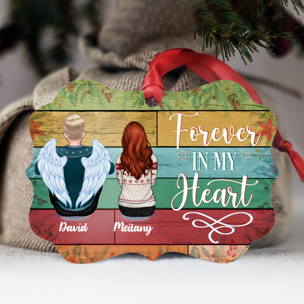 Family Memorial Ornament (Up to 8 people) - Forever in my heart