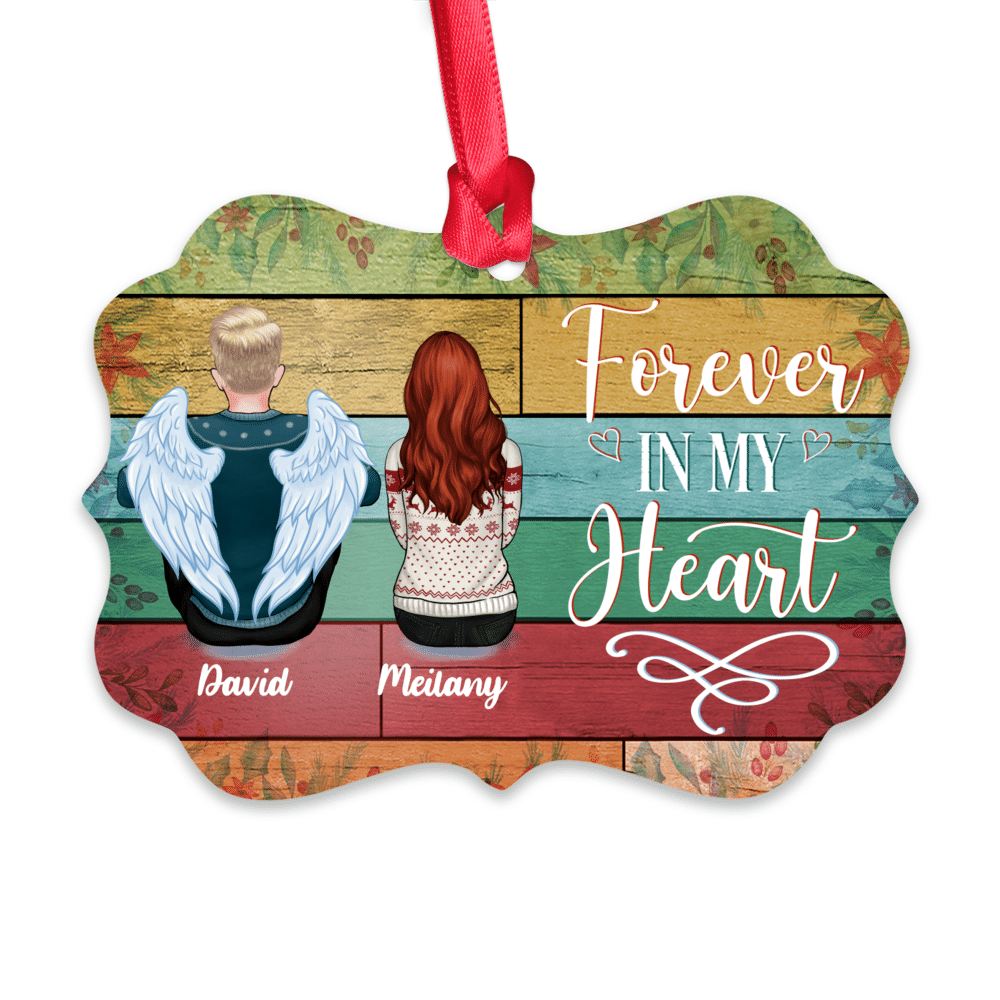 Family Memorial Ornament (Up to 8 people) - Forever in my heart_1