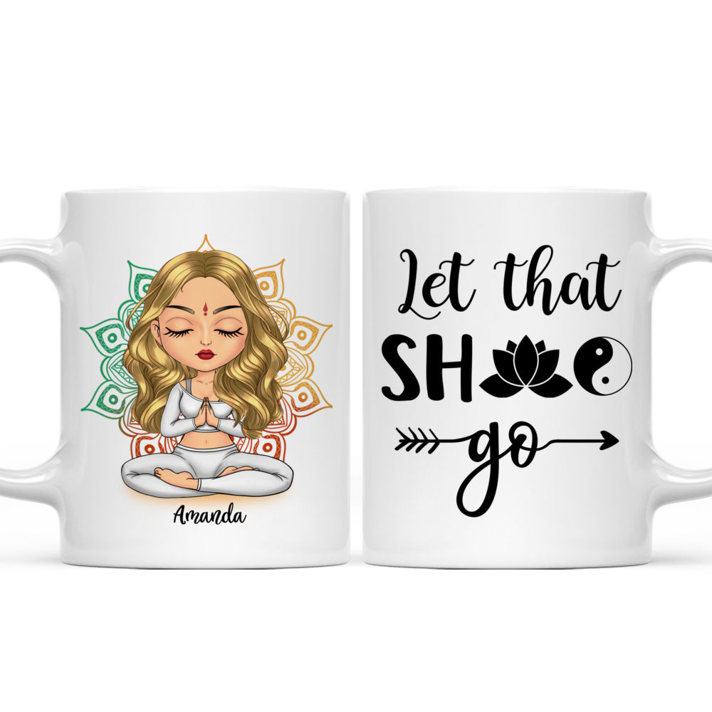 Yoga Chibi - Let that S* go - Personalized Mug_3