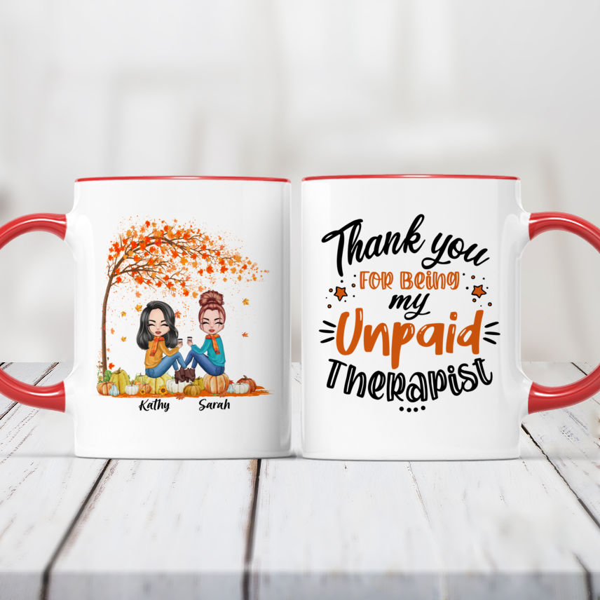 Thanks For Being My Unpaid Therapist - Bestie Personalized Custom Glas -  Pawfect House