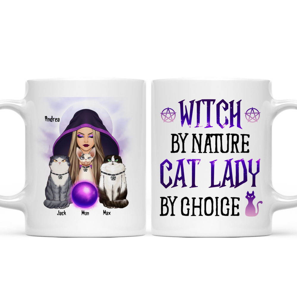 Personalized Mug - Halloween - Cat Witch - Witch  by nature  cat lady  by choice_6