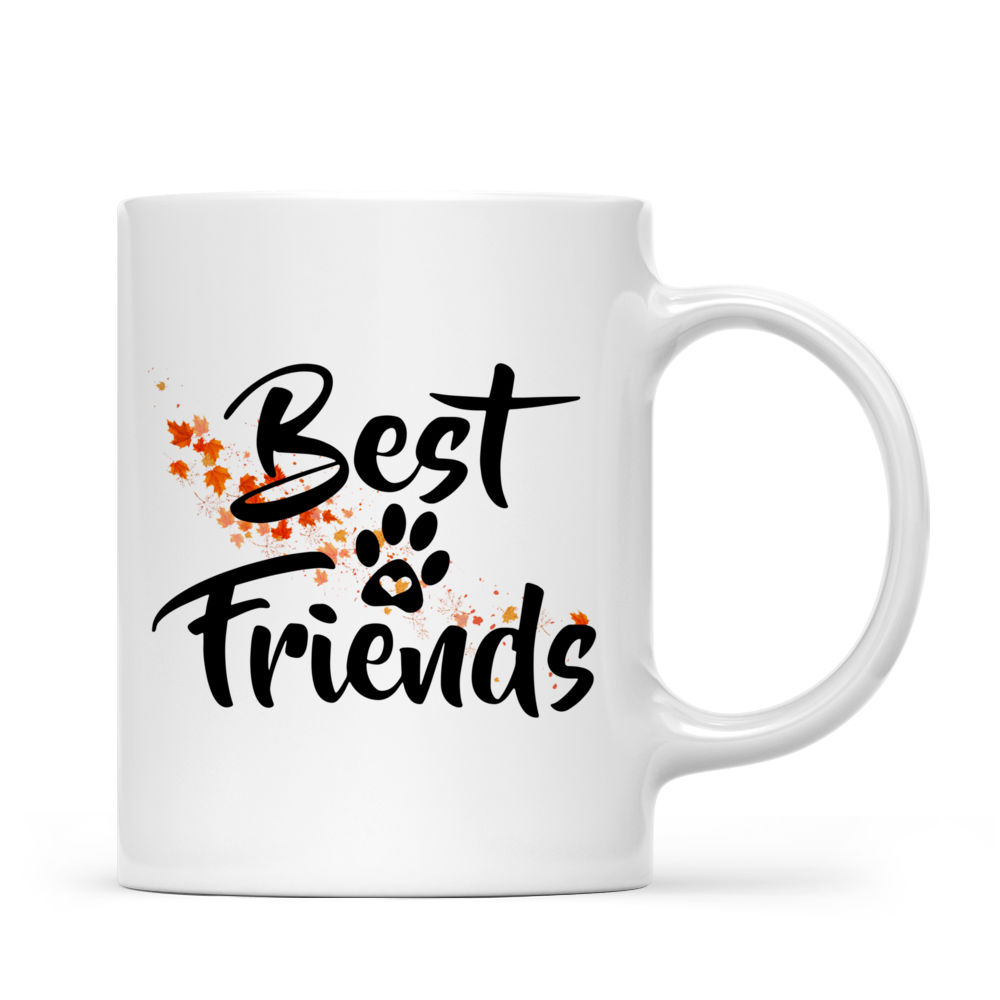 Personalized Mug - Girl and Dogs Autumn - Best Friend_2