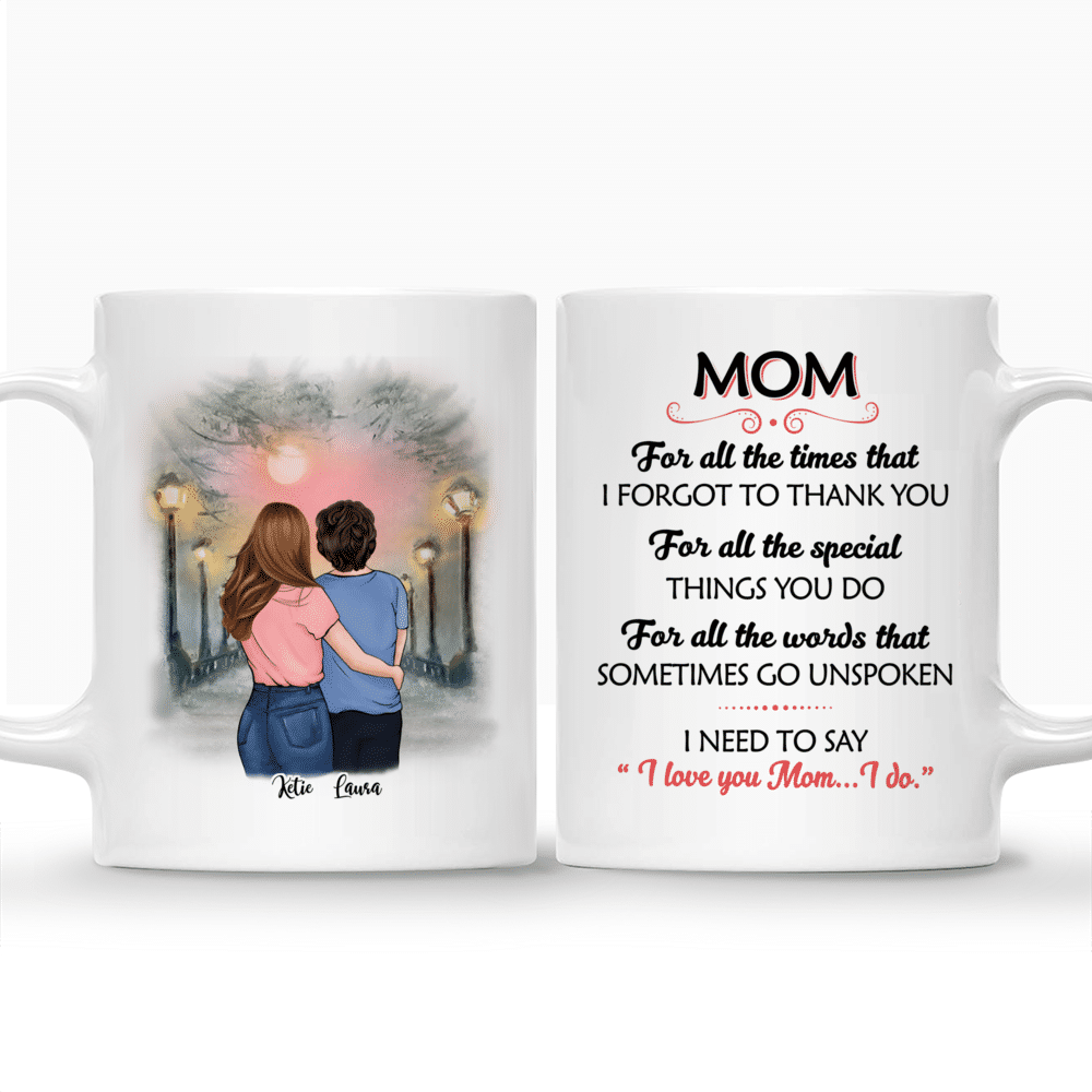 Daughter & Mother Personalized Mugs - For all the times that I forgot to thank you..._3