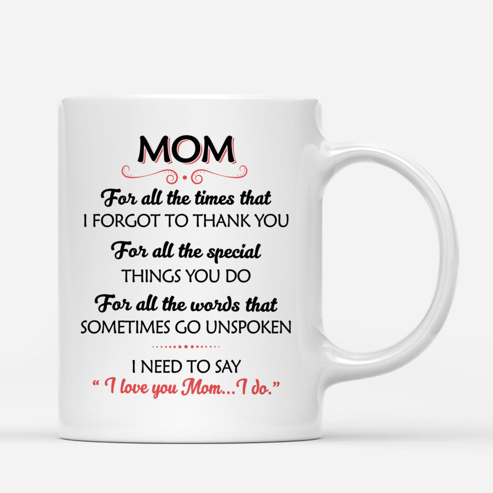 Daughter & Mother Personalized Mugs - For all the times that I forgot to thank you..._2