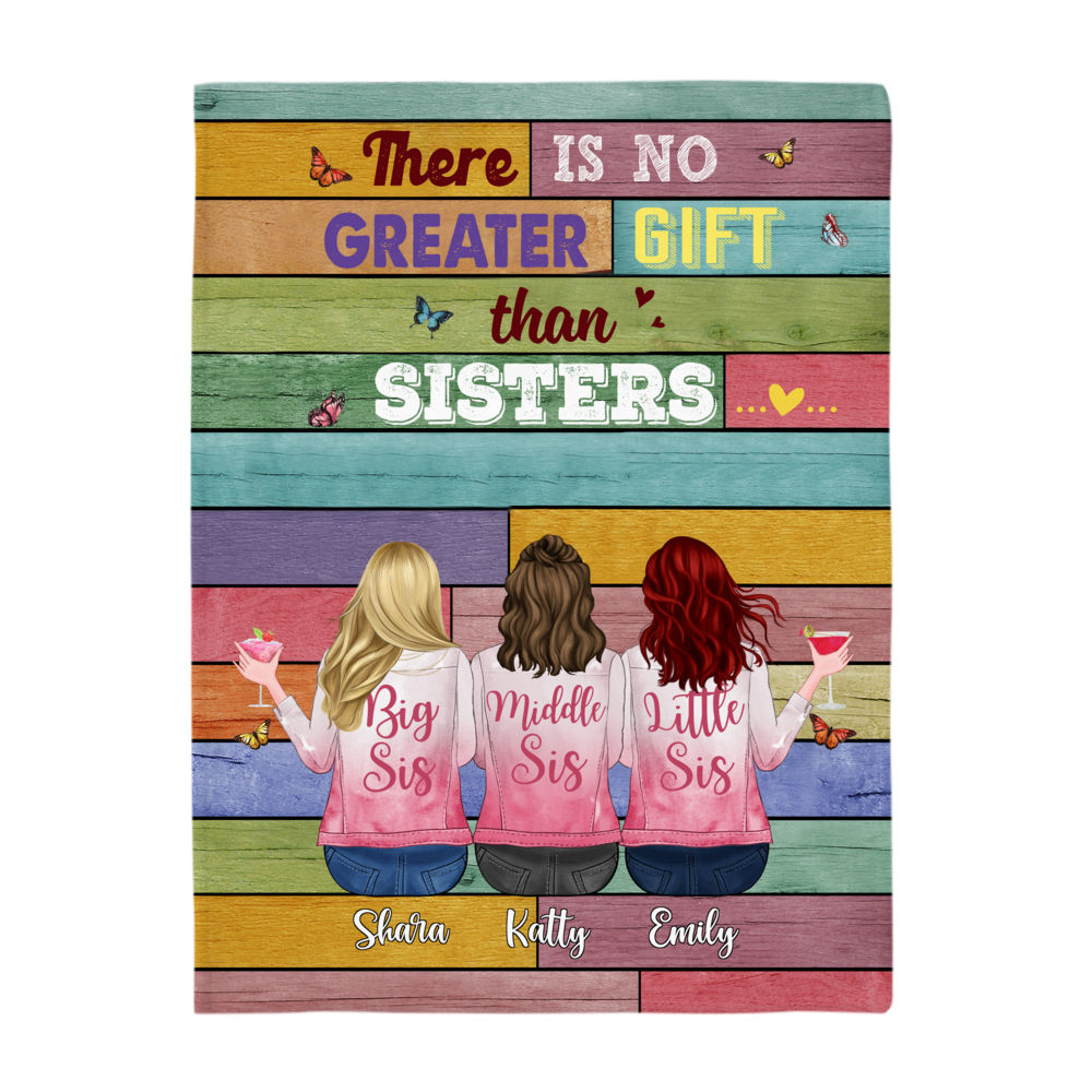 Customized Fleece Blanket - There Is No Greater Gift Than Sisters (6836)_3