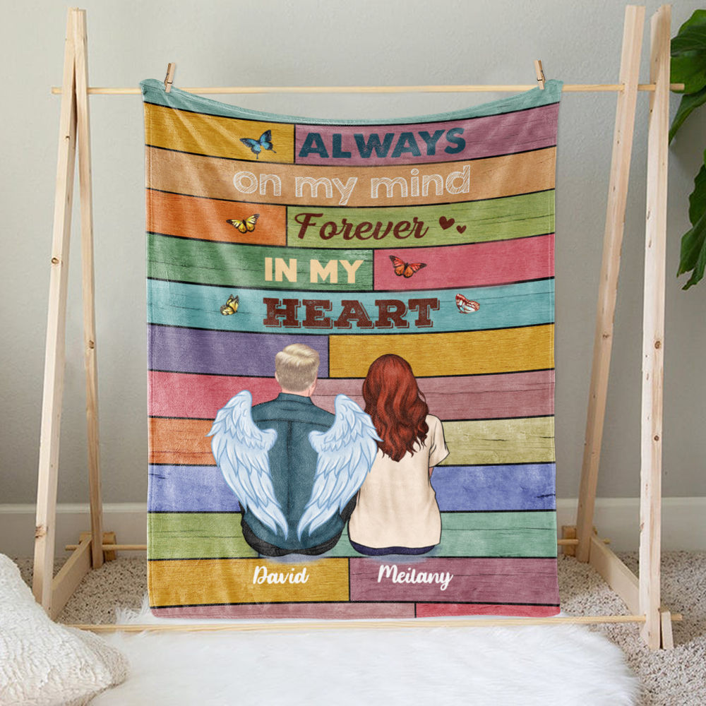 Personalized Blanket - Up to 5 people - Always on my mind, forever in my heart (Blanket)_1