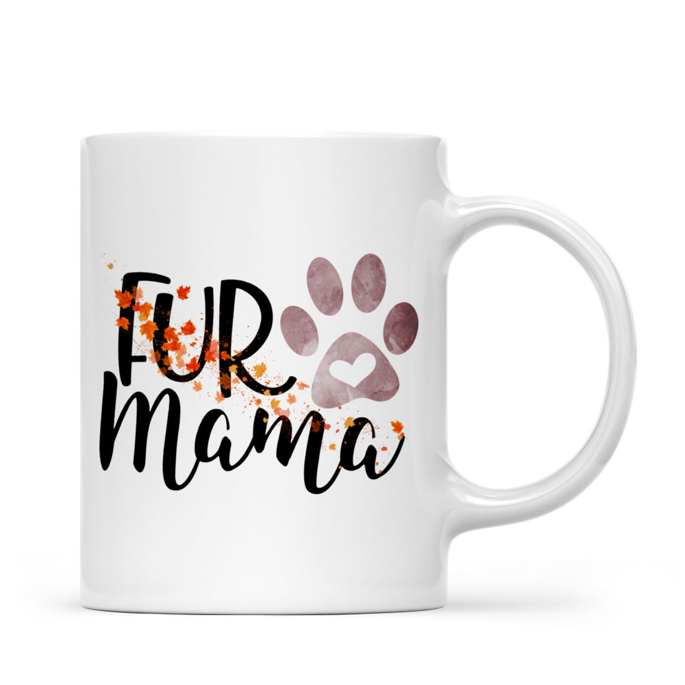 Personalized Mug - Girl and Dogs Autumn - Fur Mama_2