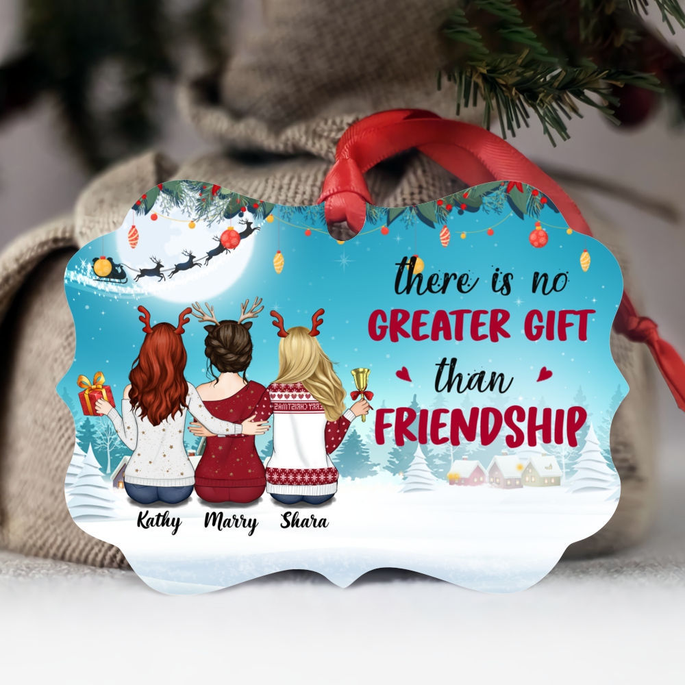 Personalized Christmas Ornament - There Is No Greater Gift Than Friendship