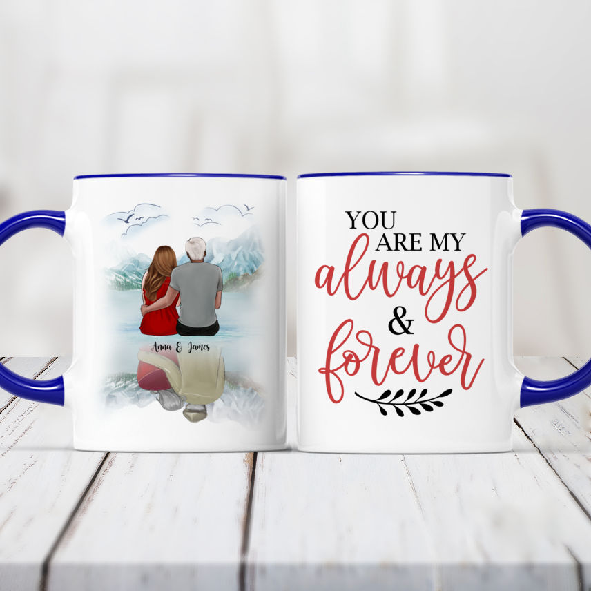 To My Wife, I Loved You Then, Always Will, Cute Couples Coffee Mug, Anniversary, Romantic Gift Idea, Premium Quality White 11oz And 15oz