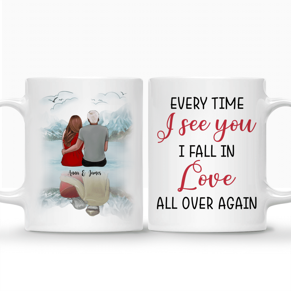 Custom Couple Mug - Every Time I See You I Fall In Love All Over Again_3