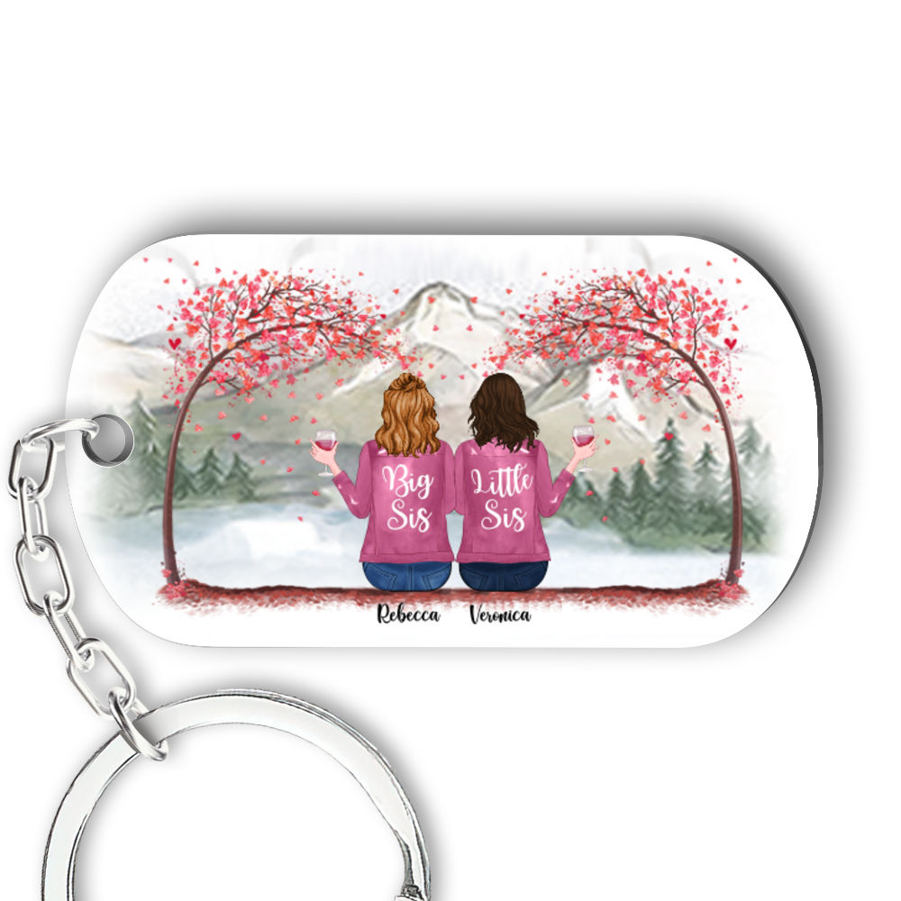 Personalized Keychain - Pink Sisters - Life is better with Sisters_2