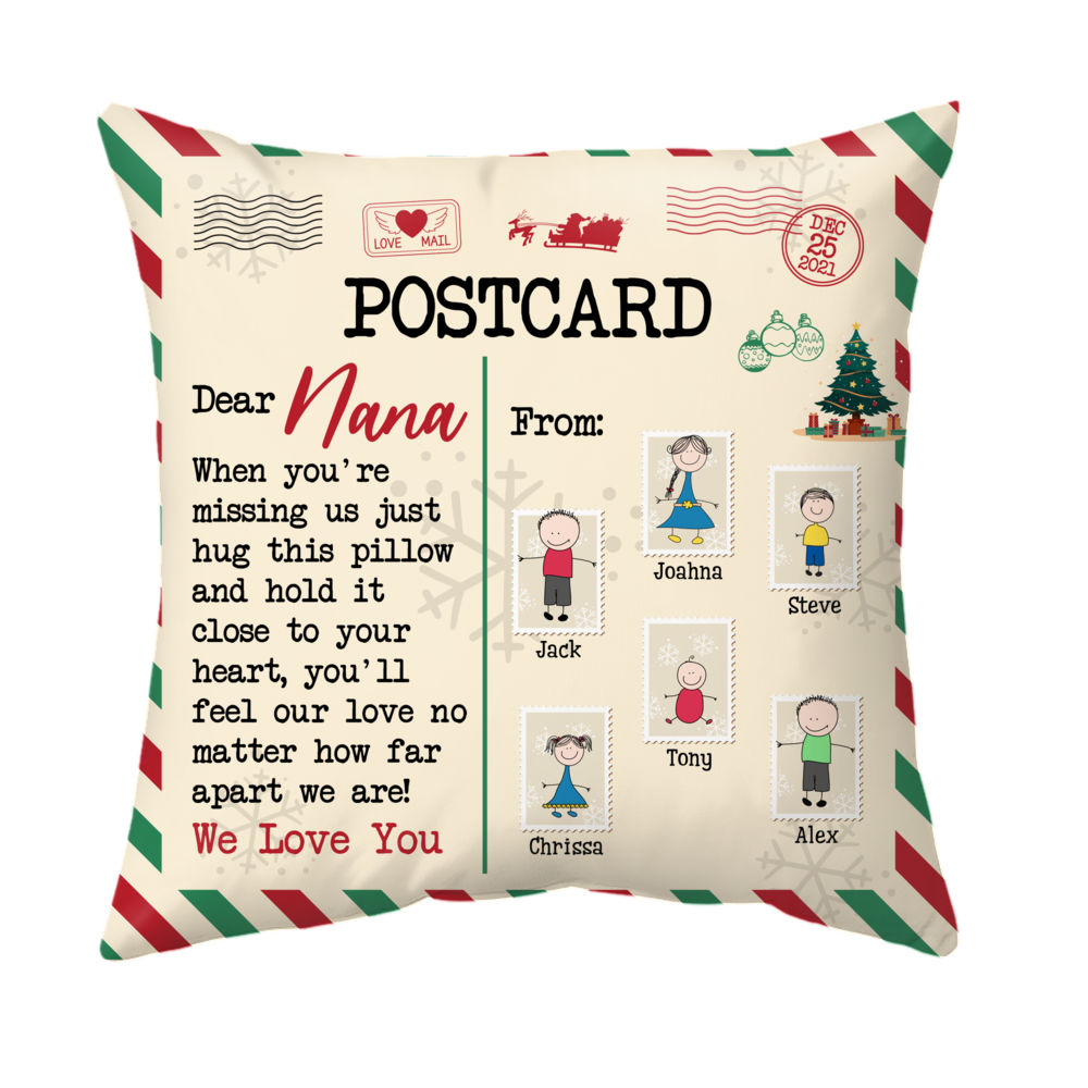 Personalized Pillow - Dear Grandma - When you're missing us_1