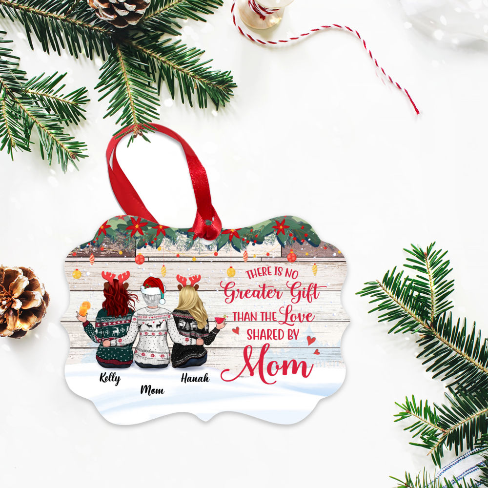 Personalized Ornament - Family - There is no Greater Gift than the Love shared by Mom_2